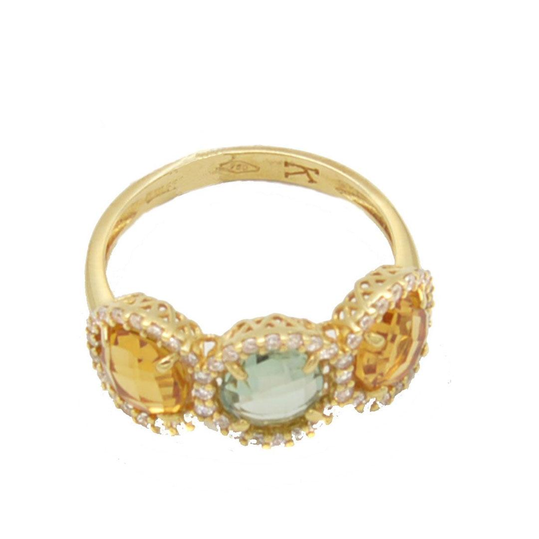 SORTIJA MUJER ORO 18K CON PIEDRAS PRECIOSAS 850125