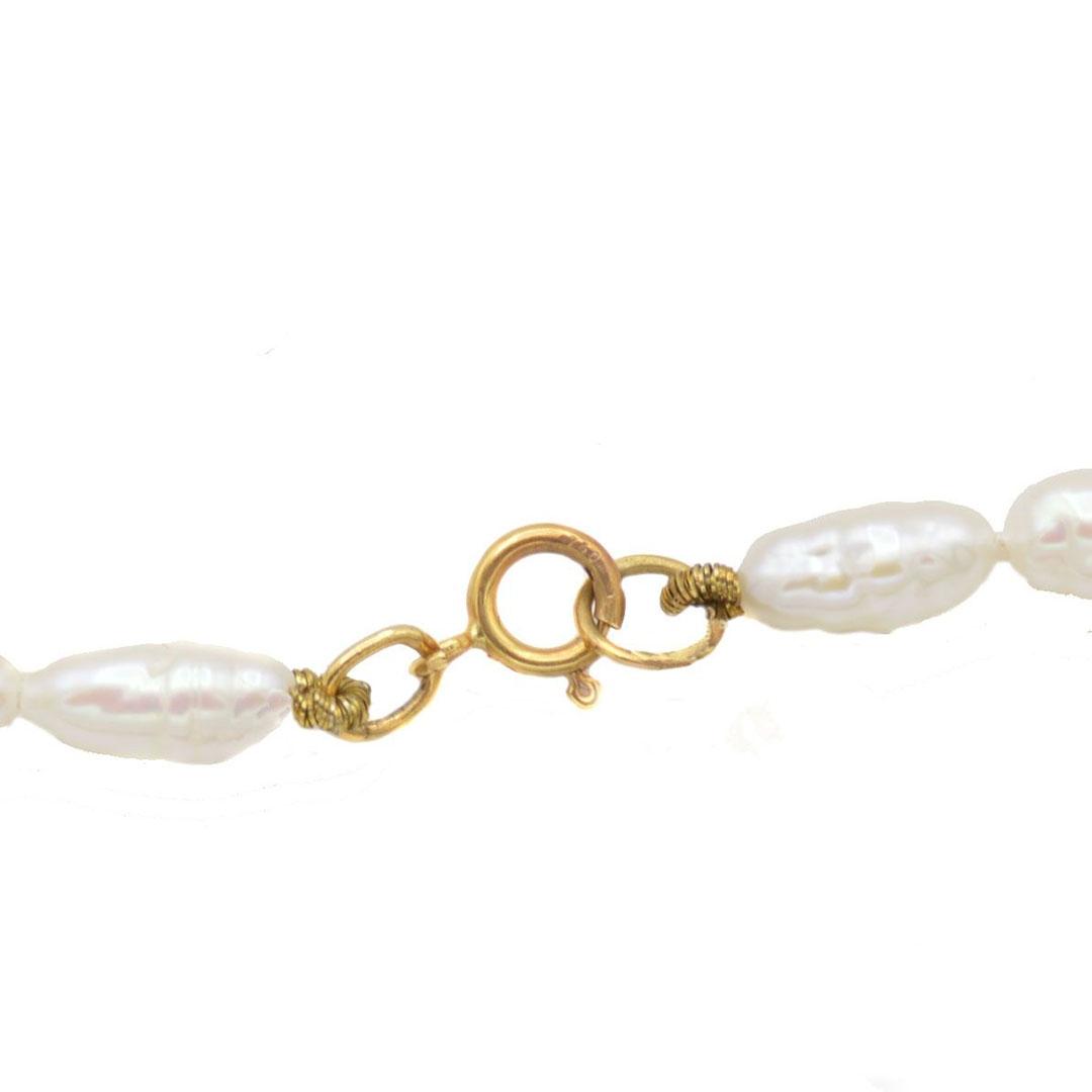 COLLAR MUJER PERLAS Y ORO 18K CORAZÓN 1298