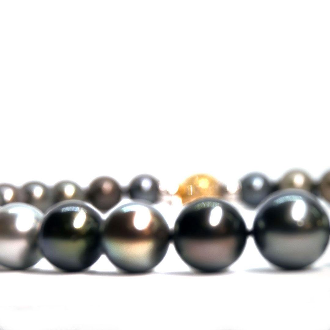 COLLAR MUJER PERLAS NEGRA 2317P