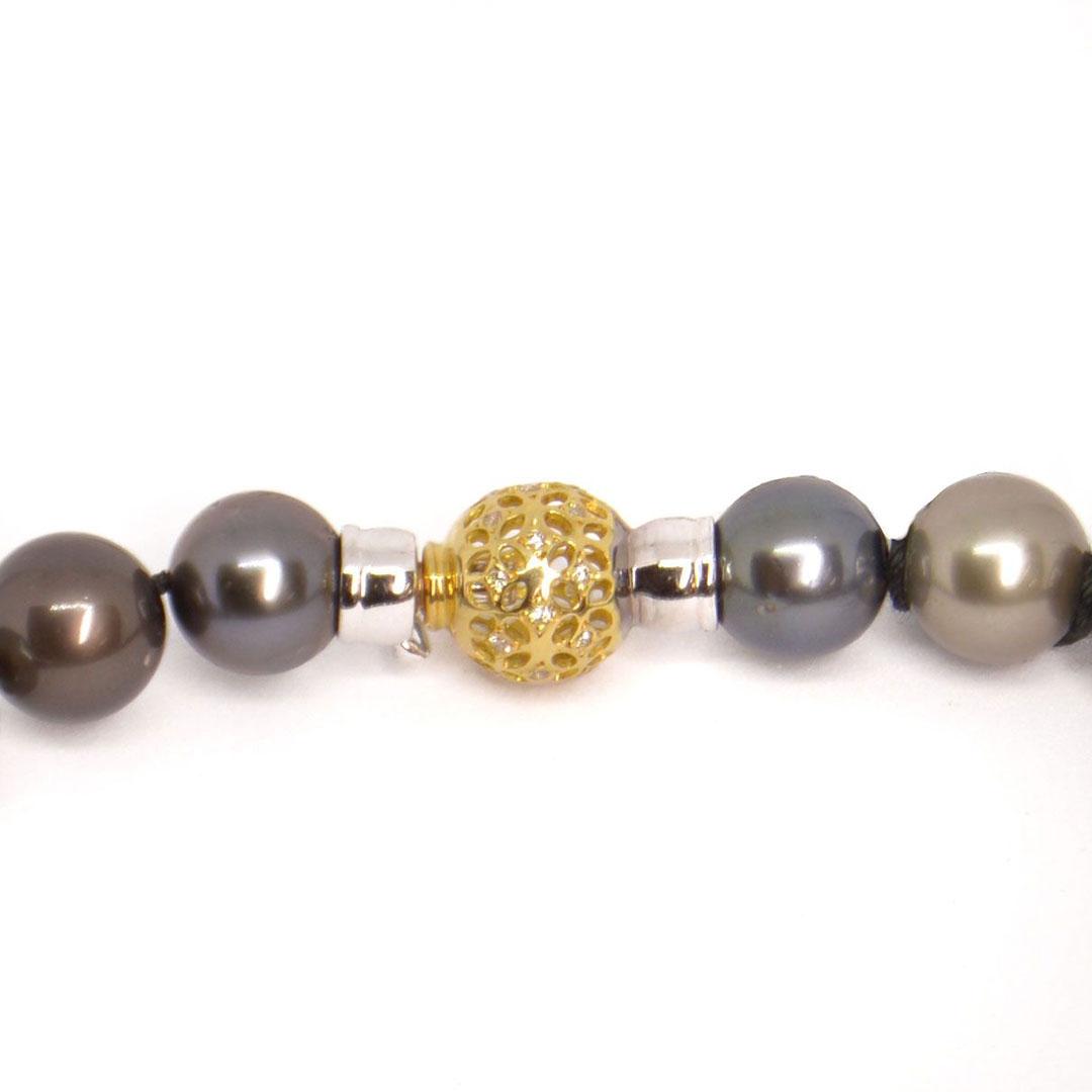 COLLAR MUJER PERLAS NEGRA 2317P