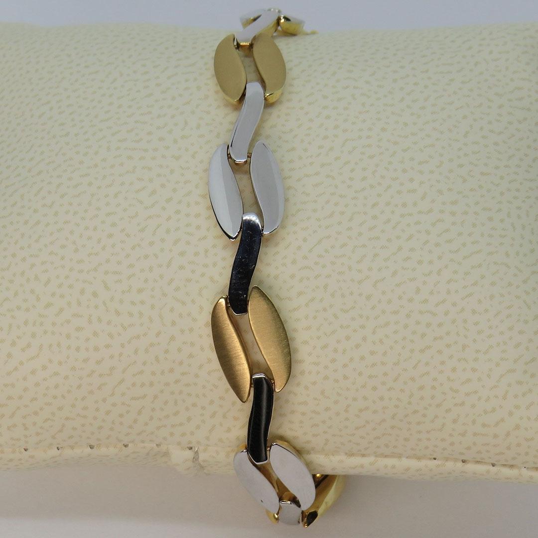 PULSERA MUJER ORO BLANCO/AMARILLO 18K 215-534-326-19