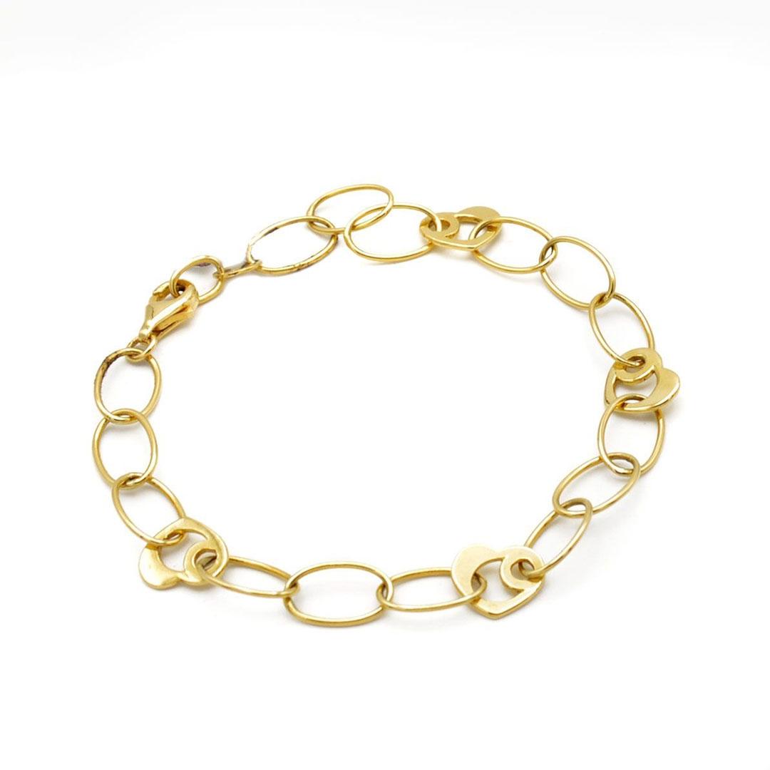 PULSERA MUJER ORO 18K CORAZONES 4599