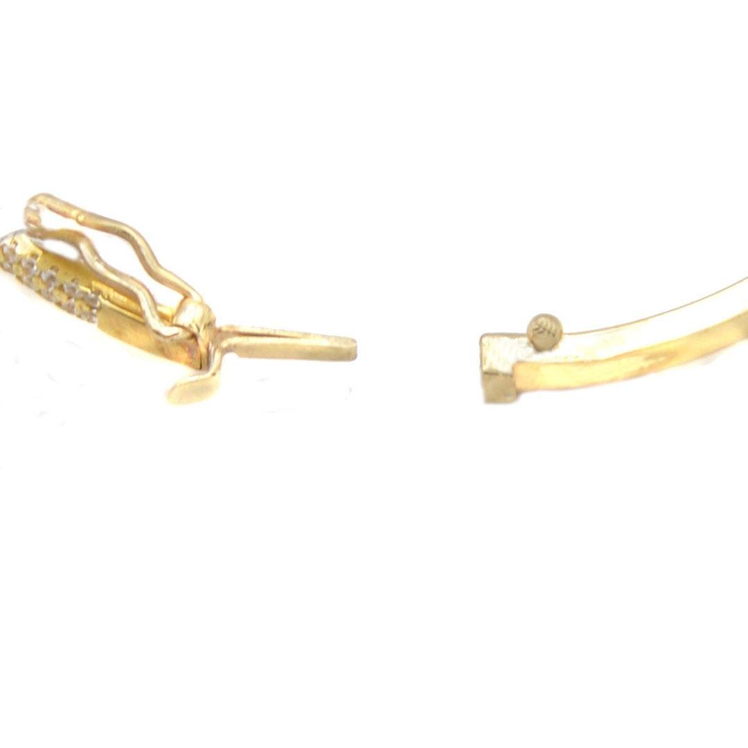 PULSERA ARO MUJER ORO 18K Y CIRCONITAS  629A