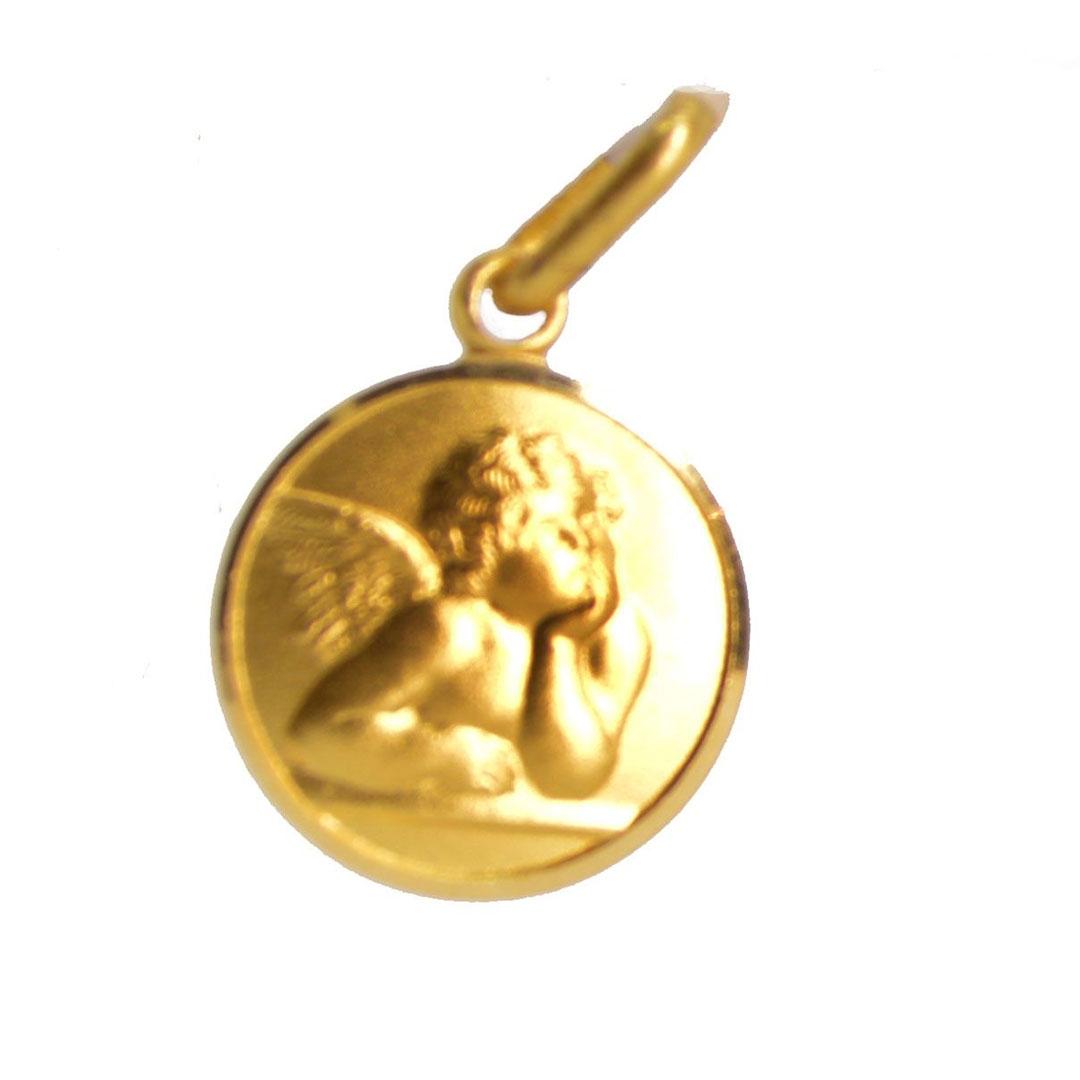 MEDALLA BEBE  ANGEL ORO 18K 411