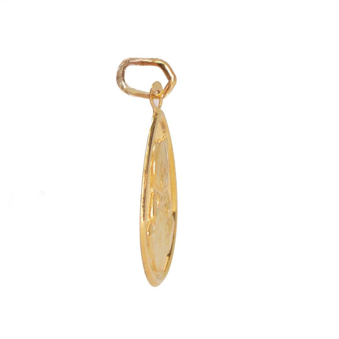 MEDALLA BEBE ORO 18K MATE Y BRILLO 901