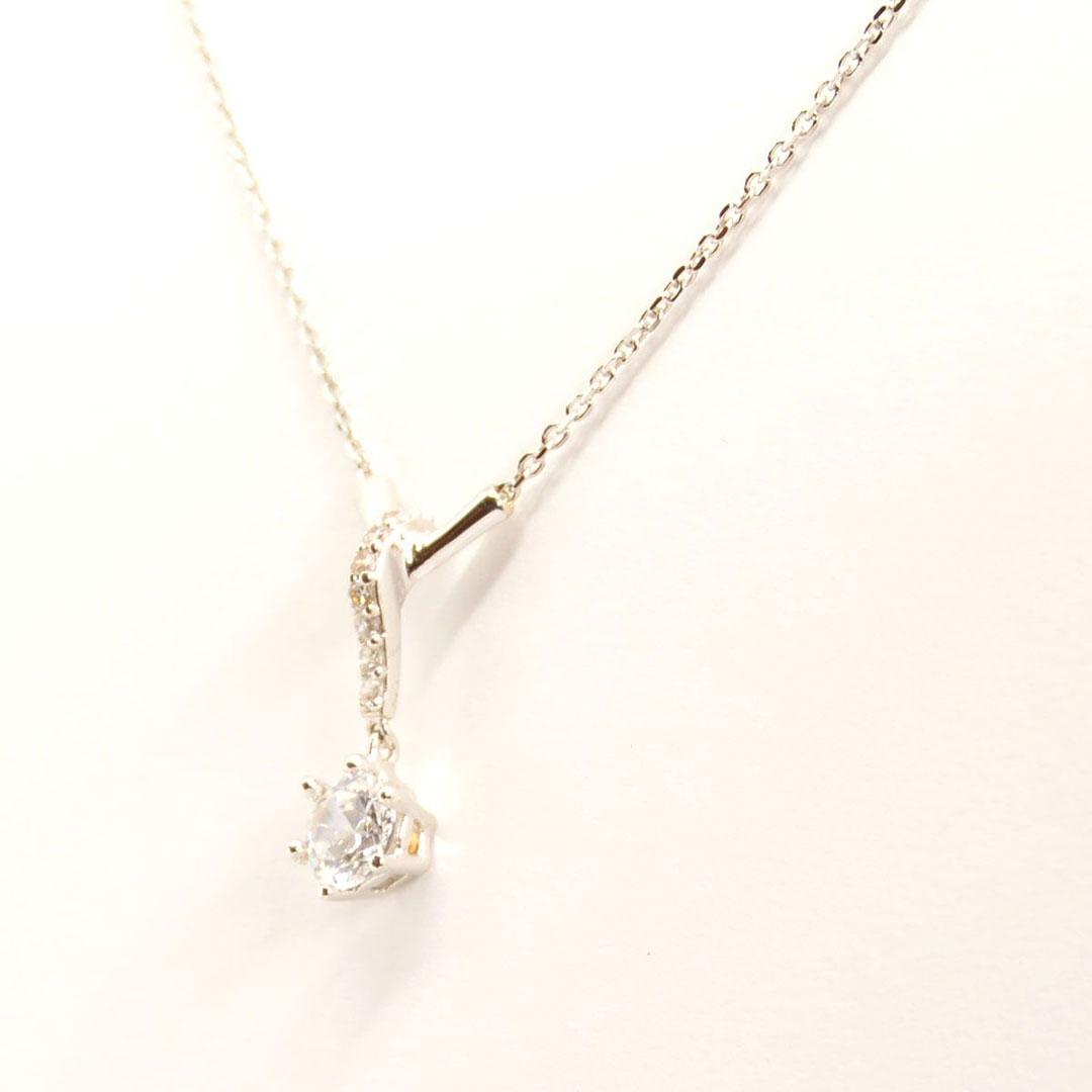 COLLAR MUJER ORO BLANCO CON CIRCONITAS 11095