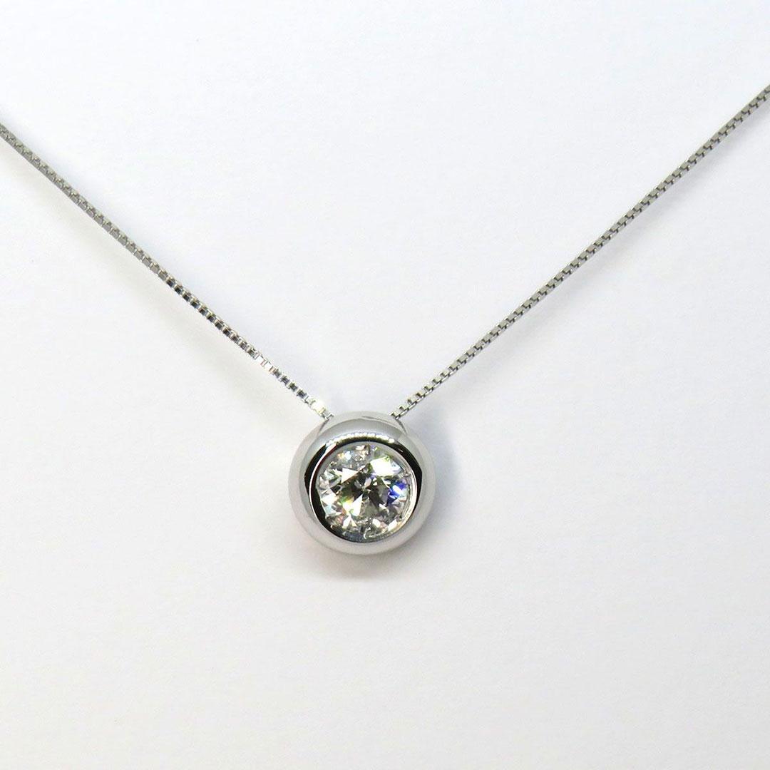 CADENA MUJER ORO BLANCO CON DIAMANTE 218-534-52BT