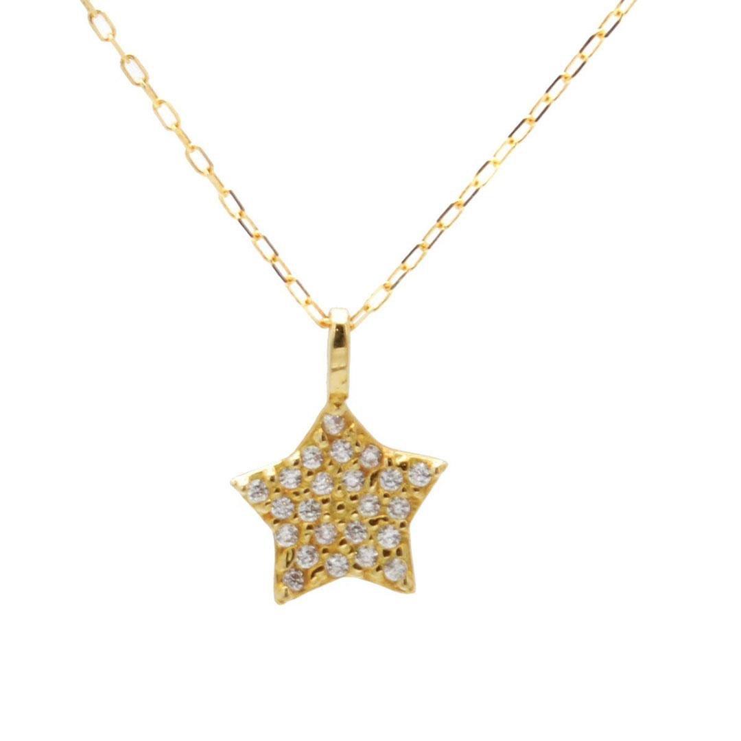 CADENA MUJER ORO 18K ESTRELLA CON CIRCONITAS 7165A