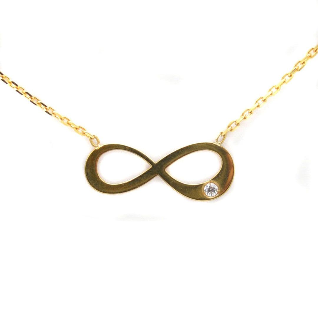 COLLAR MUJER ORO 18K INFINITO CON CIRCONITA 779561