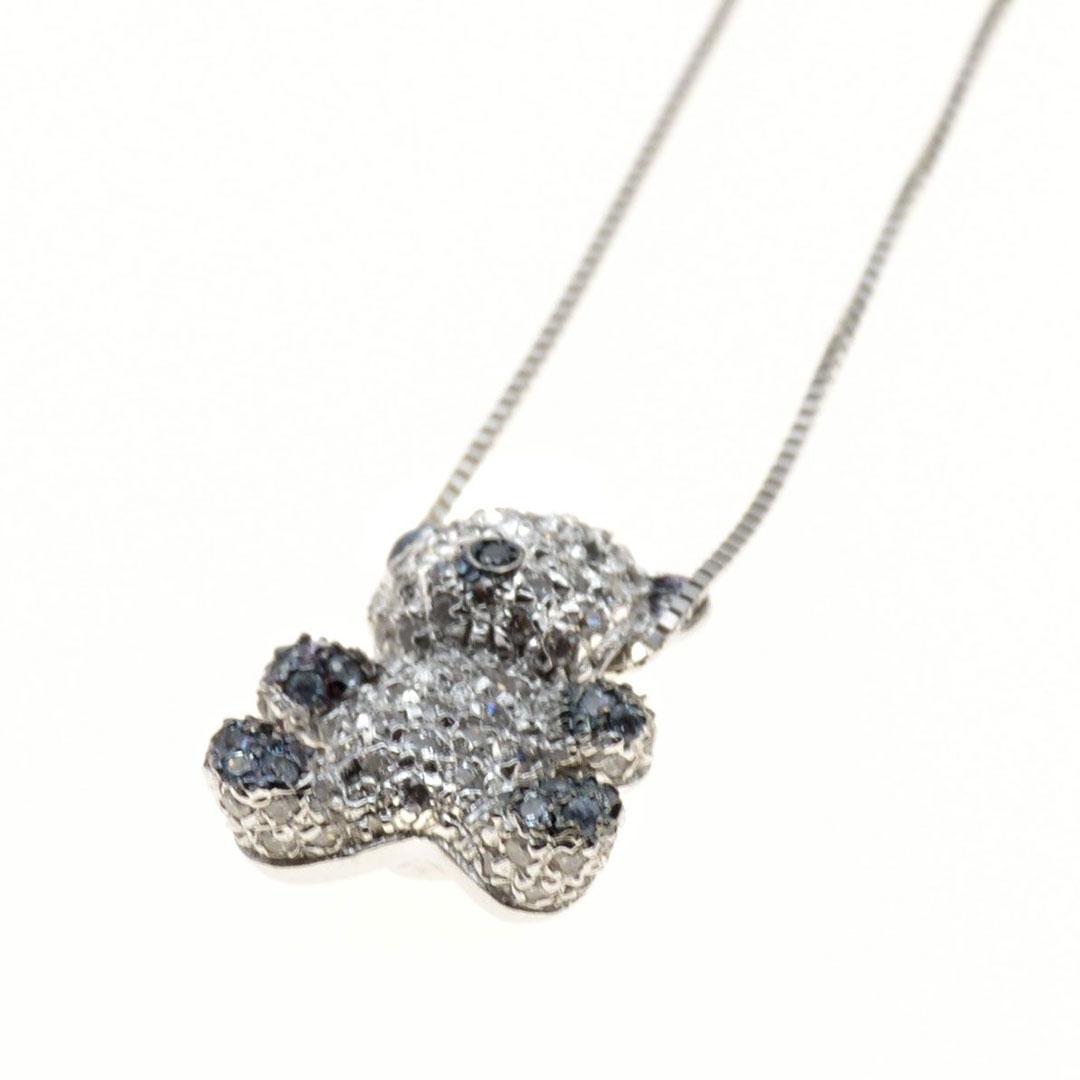 COLLAR MUJER ORO 18K BLANCO CON COLGANTE OSITO 7IT