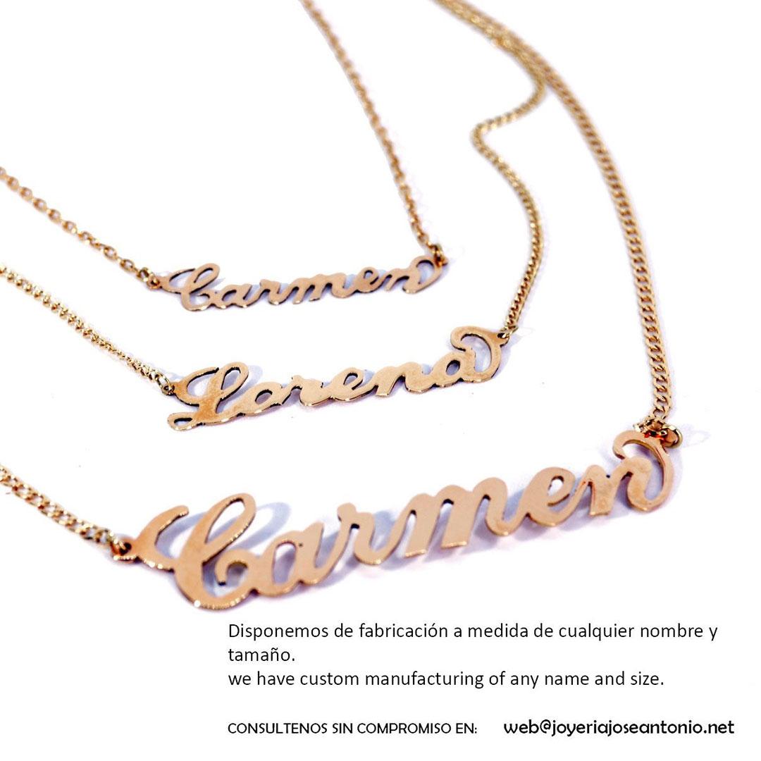 'GARGANTILLA MUJER ORO 18K CON NOMBRE ''LORENA'' '