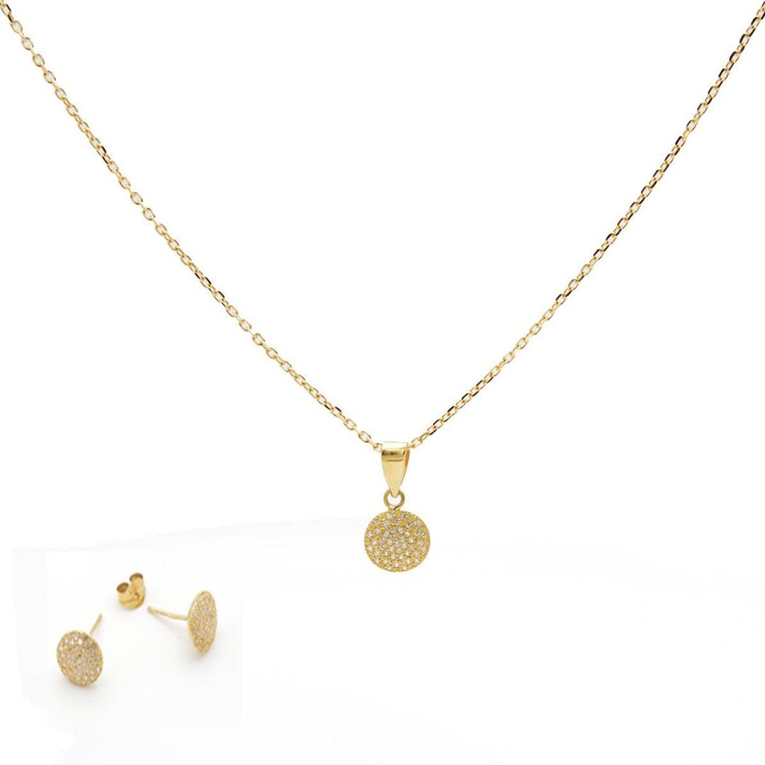 CONJUNTO CADENA, COLGANTE Y PENDIENTES MUJER ORO 18K 52440-4