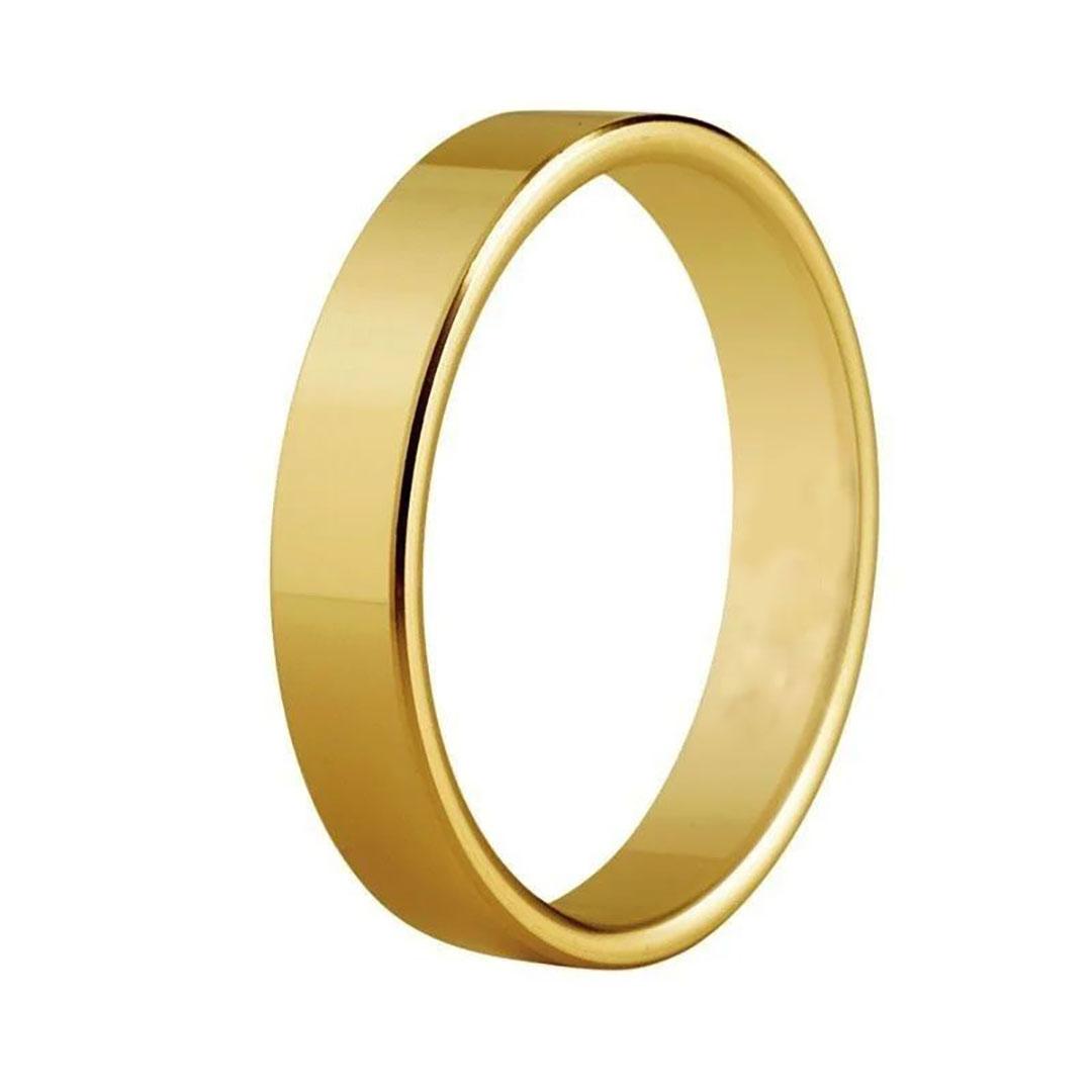 Alianza oro 18k plana 4 mm 150