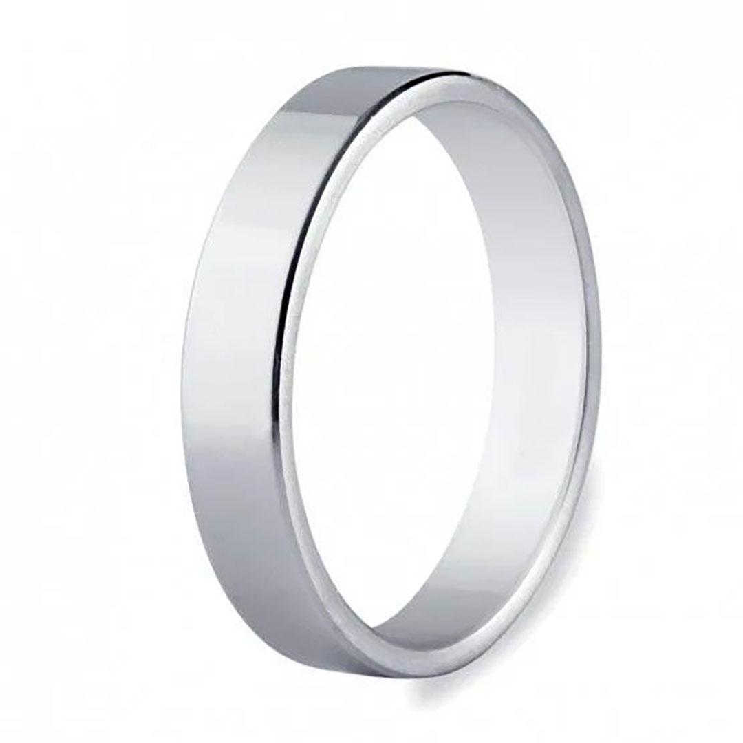 Alianza oro blanco 18k plana 028-150b