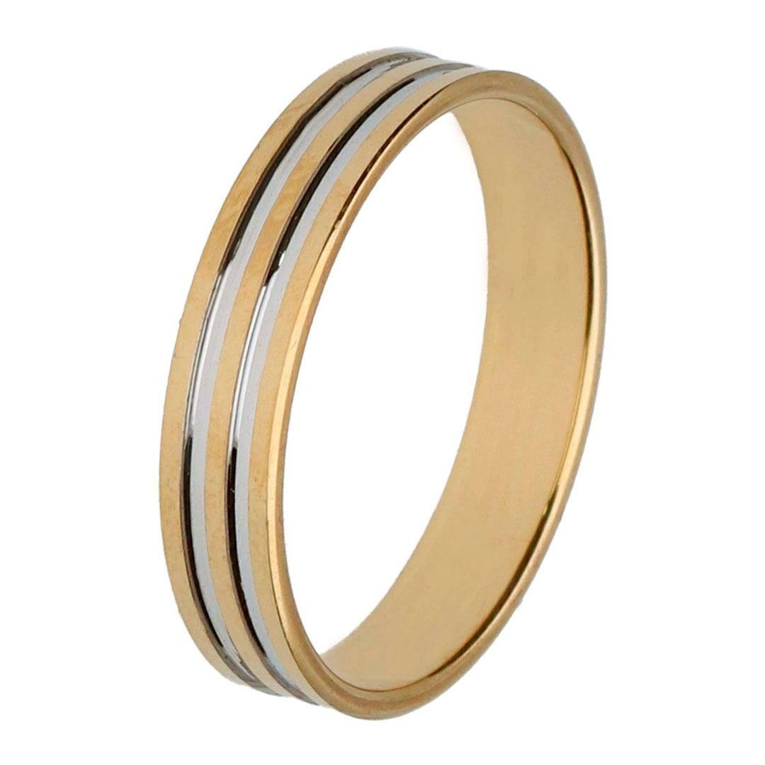 ALIANZA ORO 18 K  4  MM   BICOLOR 60945