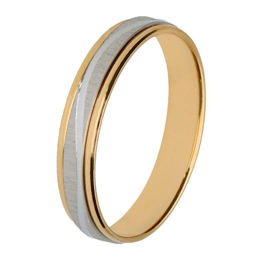 ALIANZA ORO 18 K  4  MM   BICOLOR 60722