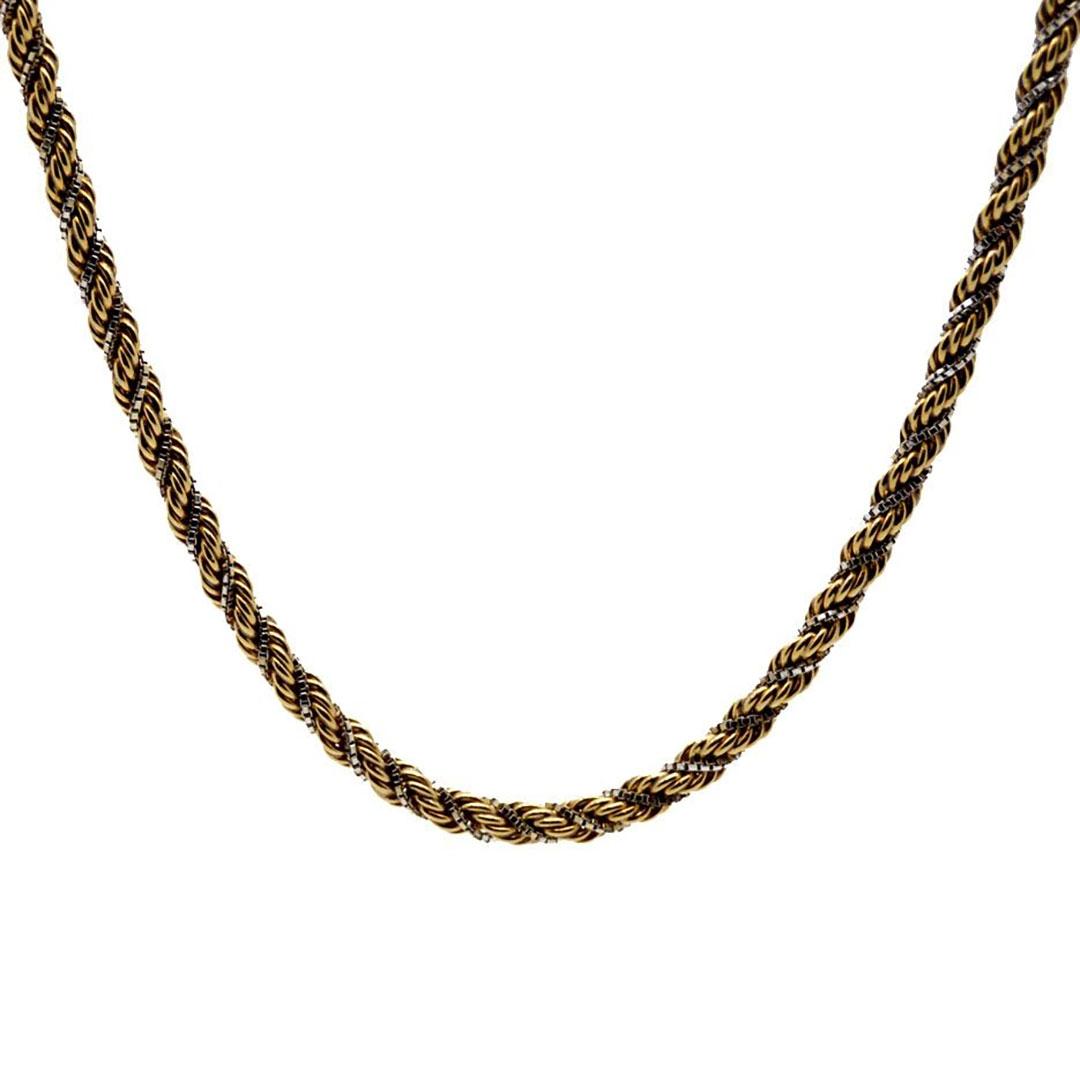 COLLAR UNISEX  BICOLOR ORO 18K 2240