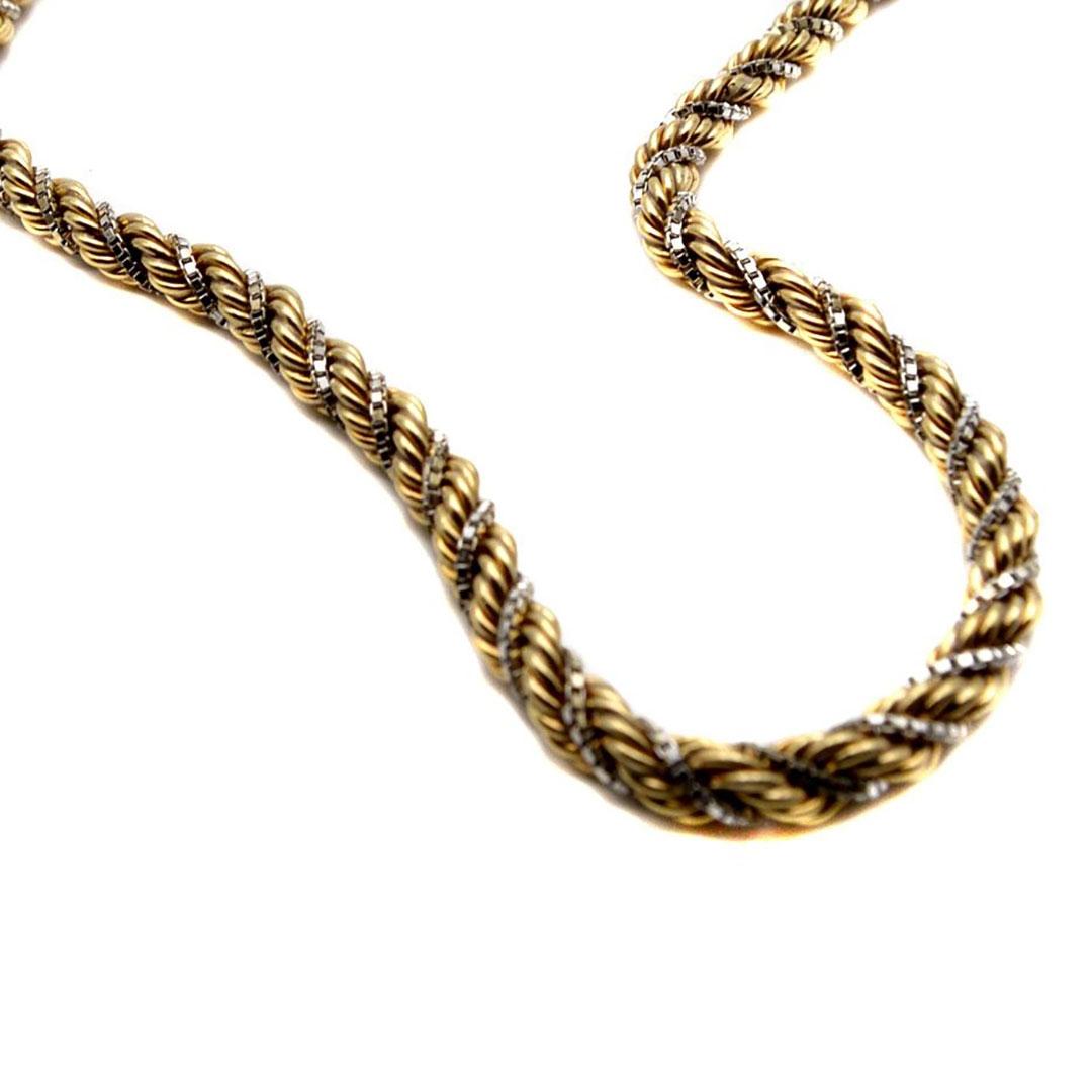 COLLAR UNISEX  BICOLOR ORO 18K 2240