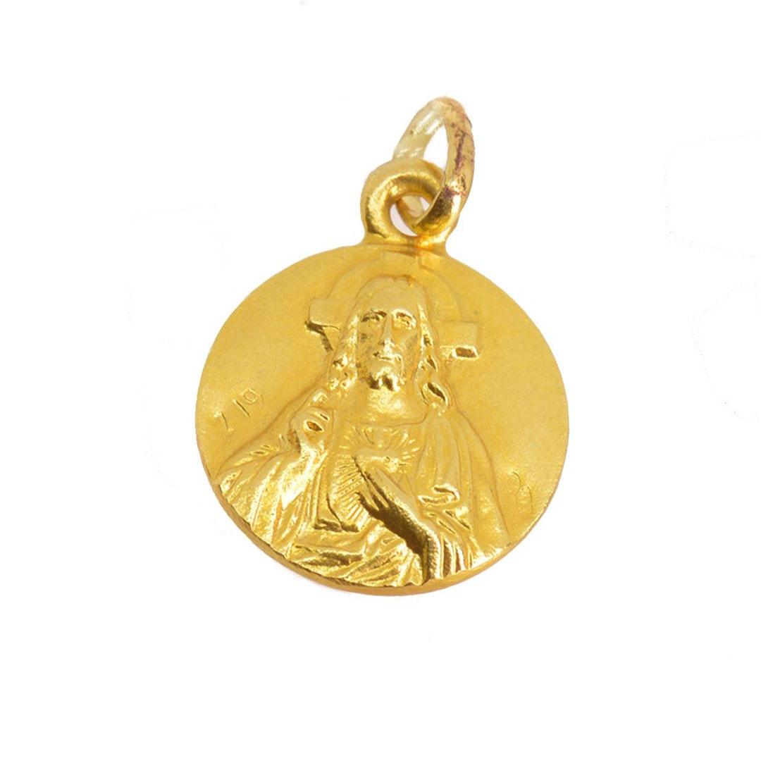 MEDALLA ESCAPULARIO COMUNION ORO 18K 14E