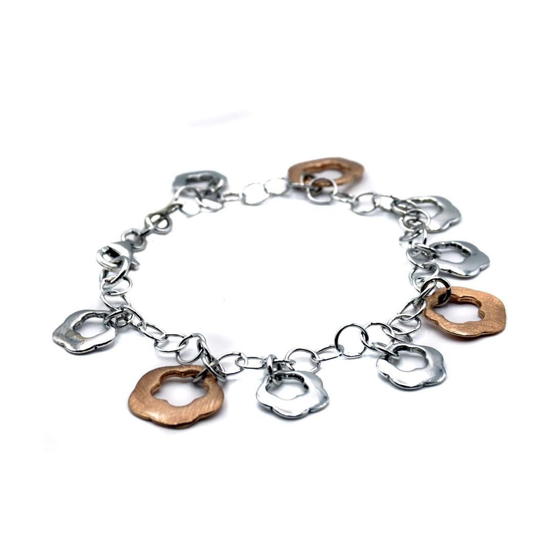 PULSERA MUJER PLATA DORADO 817-K-73
