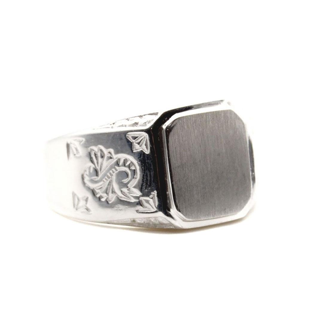 SORTIJA SELLO HOMBRE PLATA 1706