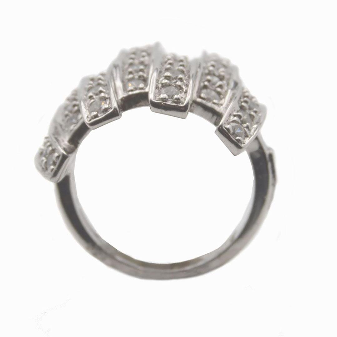 SORTIJA HOMBRE PLATA Y CIRCONITAS BENETTON 335A1