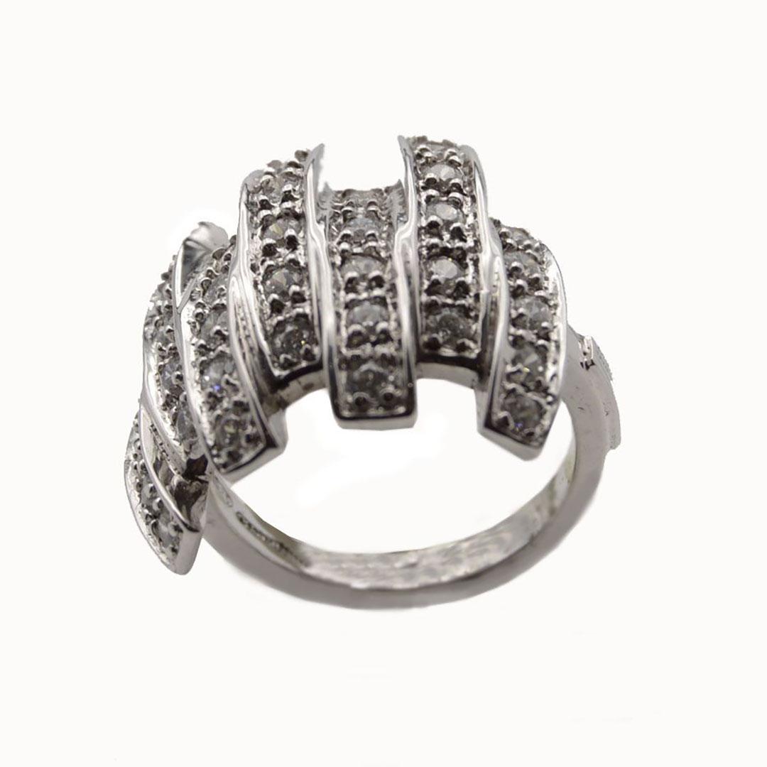 SORTIJA HOMBRE PLATA Y CIRCONITAS BENETTON 335A1