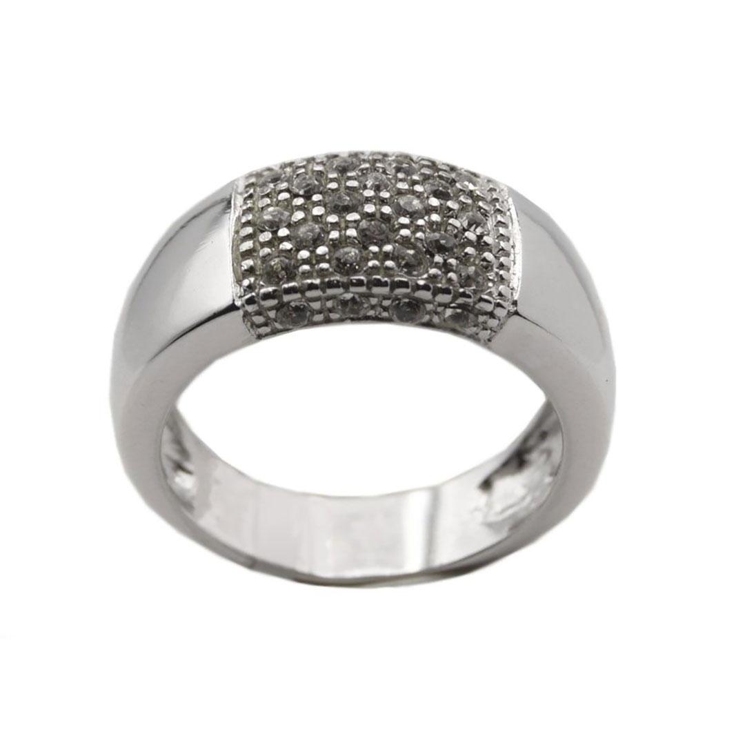 SORTIJA HOMBRE PLATA Y CIRCONITAS 90078