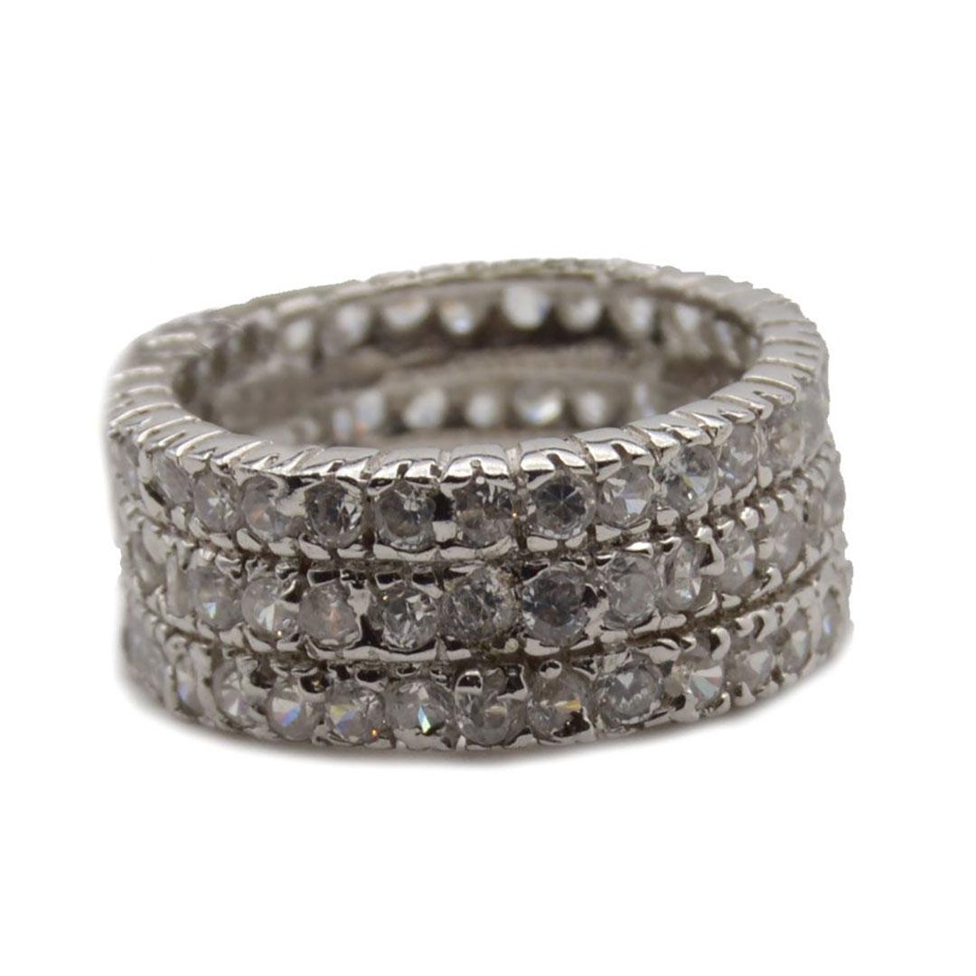 SORTIJA HOMBRE PLATA Y CIRCONITAS AN3