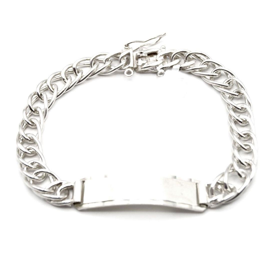 PULSERA TIPO ESCLAVA HOMBRE PLATA LEY 925 REF.115