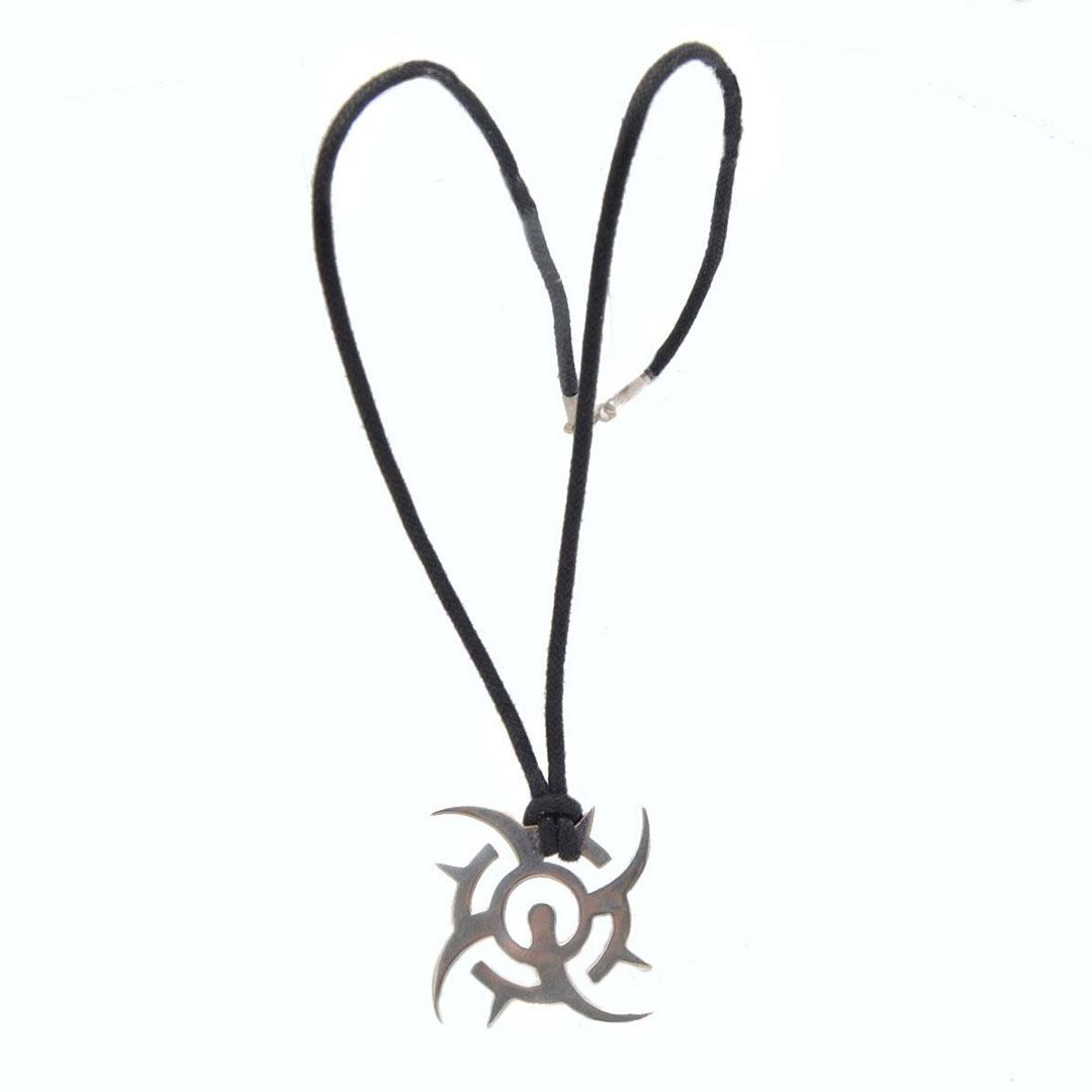 COLLAR HOMBRE PLATA SÍMBOLO TRIBAL 5474