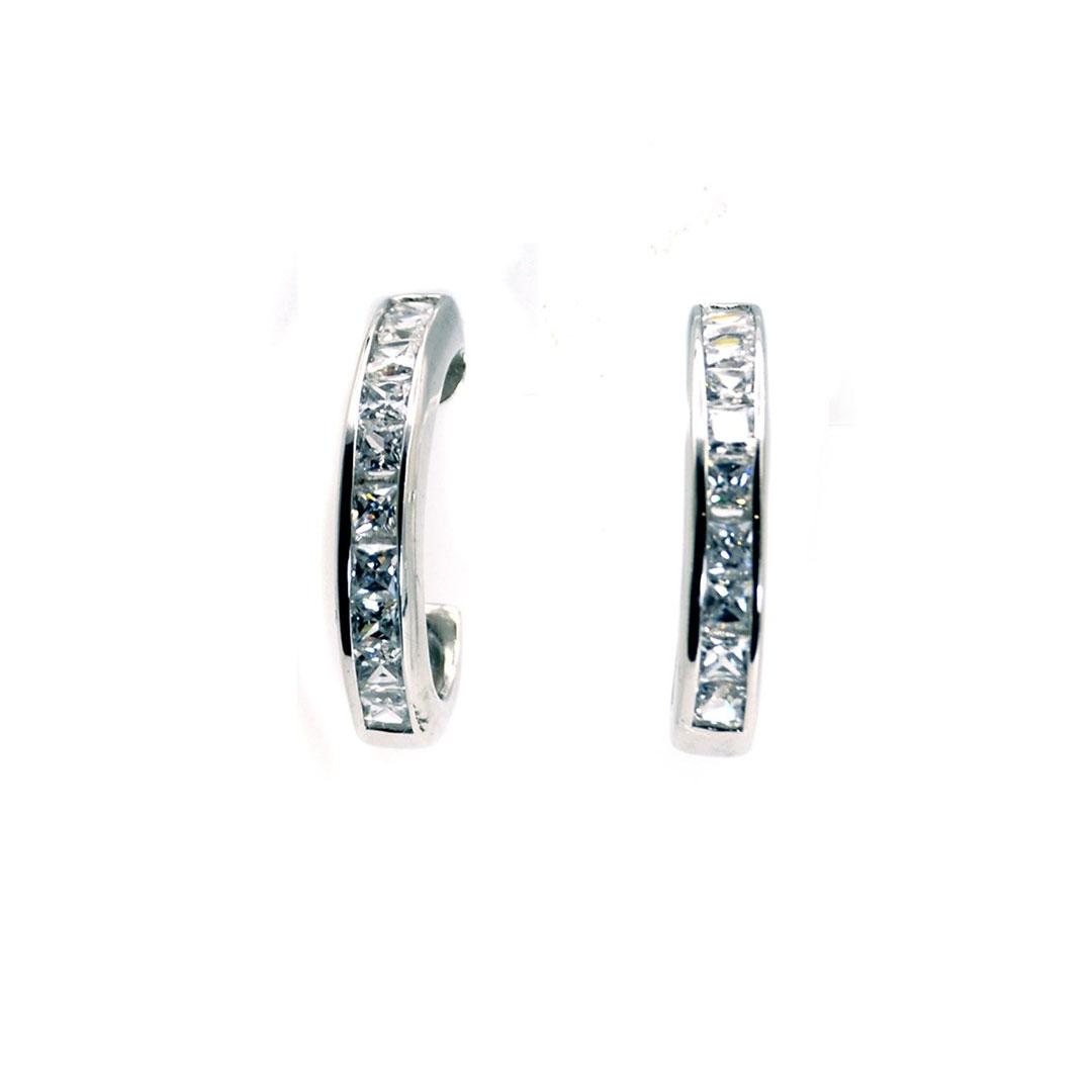 PENDIENTES MUJER PLATA LEY Y CIRCONITAS 10346
