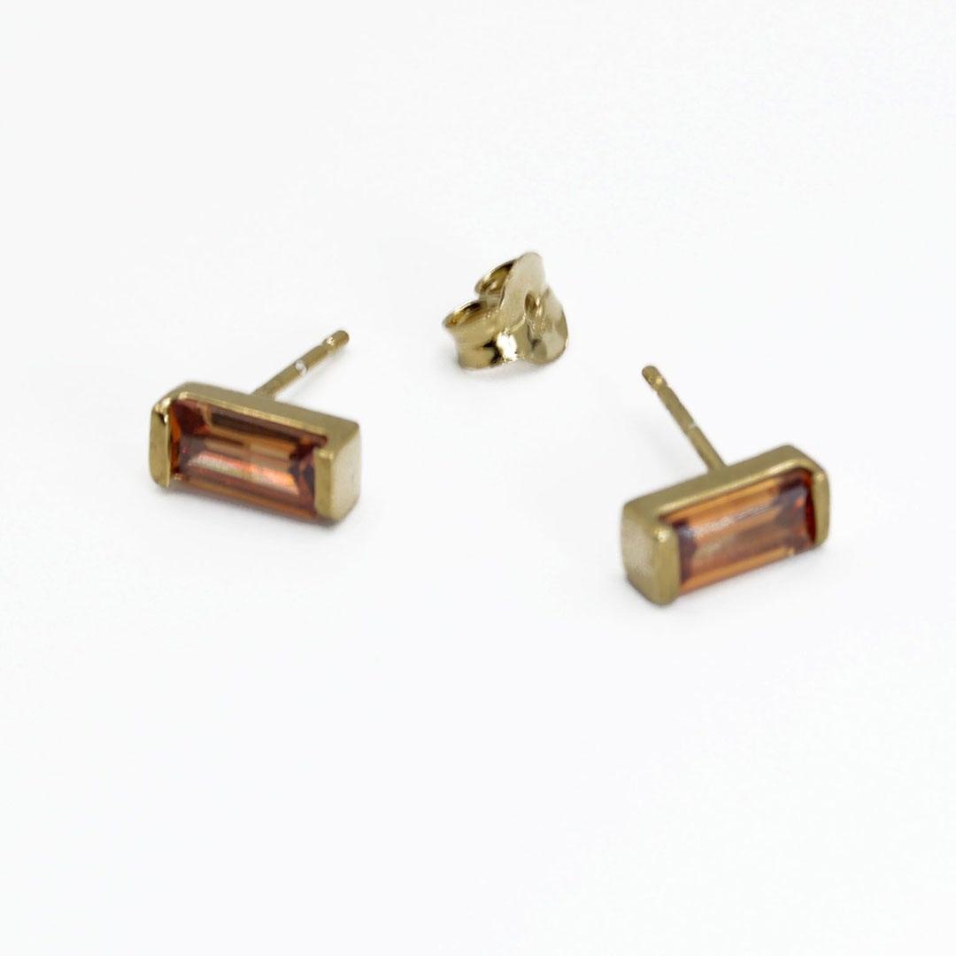 PENDIENTES MUJER PLATA DORADOS 13435PA