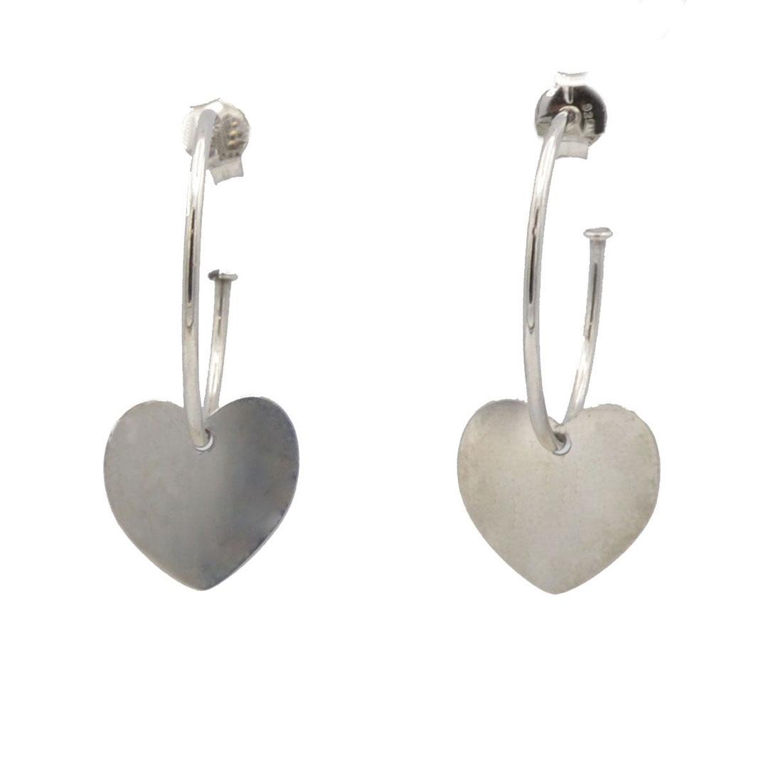 PENDIENTES MUJER PLATA SEMI ARO  CORAZÓN 16952