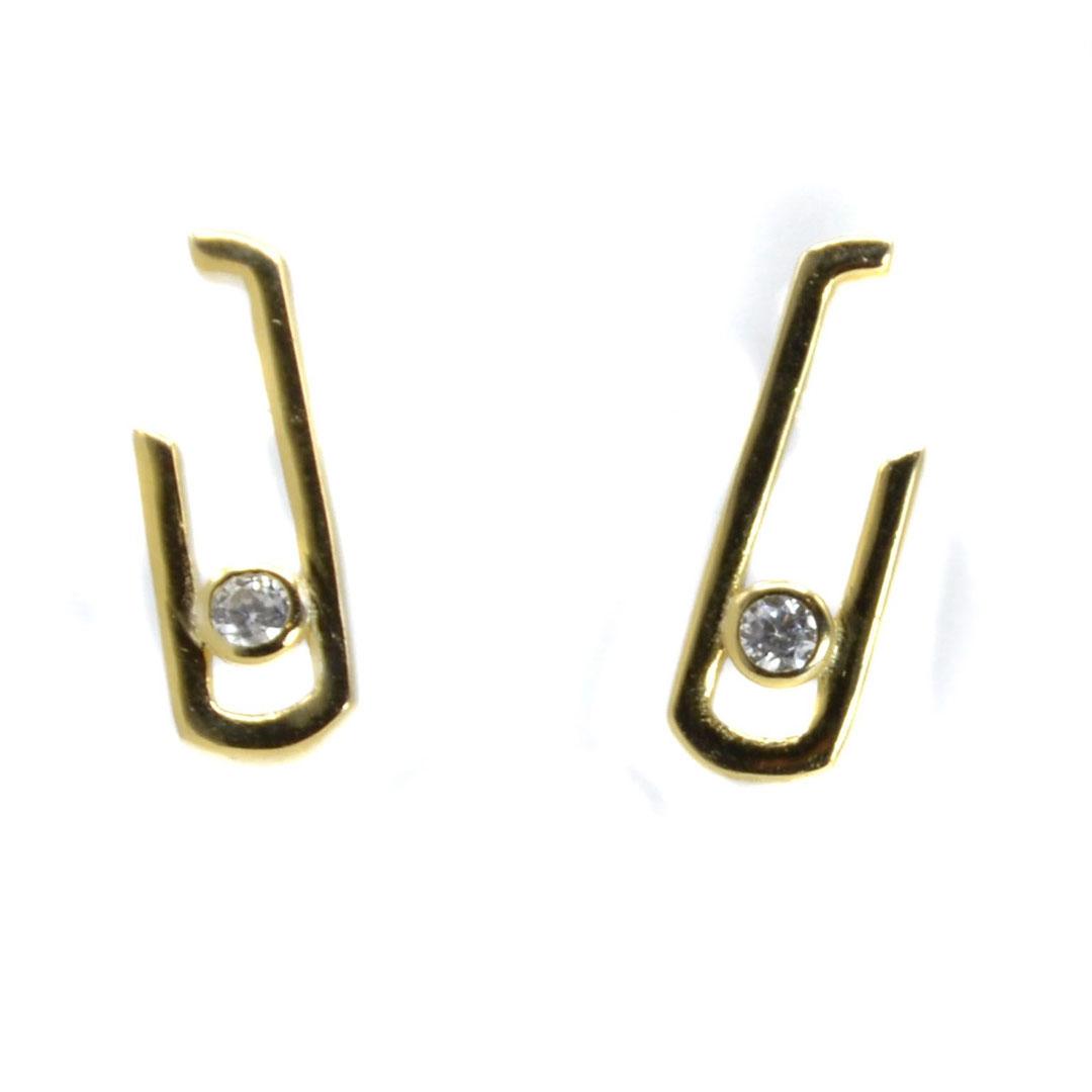 PENDIENTES MUJER PLATA LEY DORADOS Y CIRCONITA 22420/Y