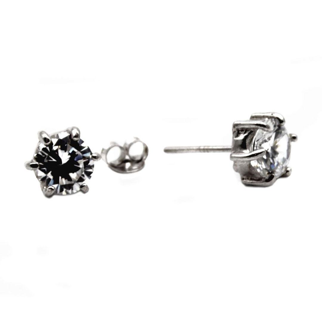 PENDIENTES HOMBRE PLATA Y CIRCONITA 659