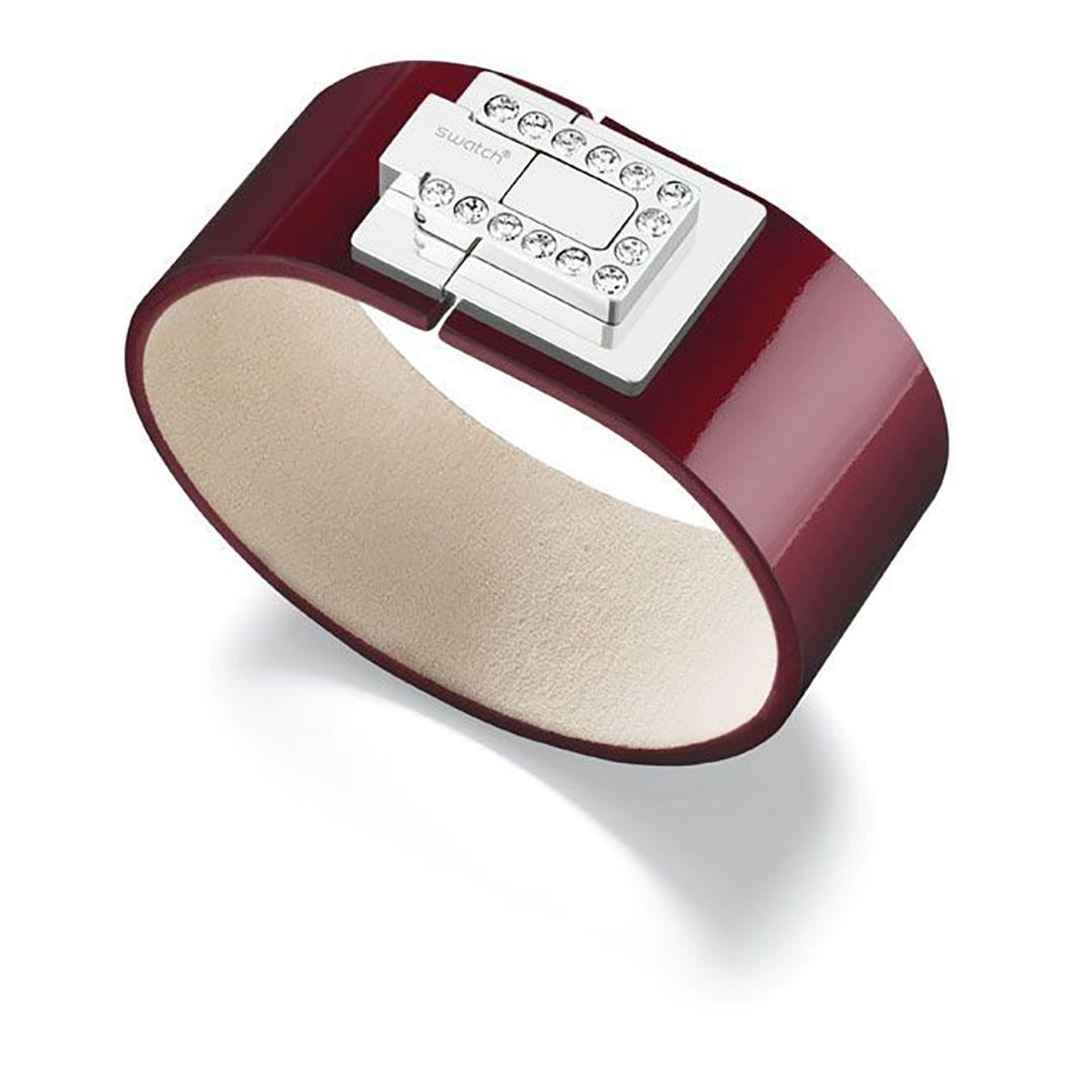 PULSERA MUJER SWATCH ACERO, CRISTAL Y CHAROL JBR006-M