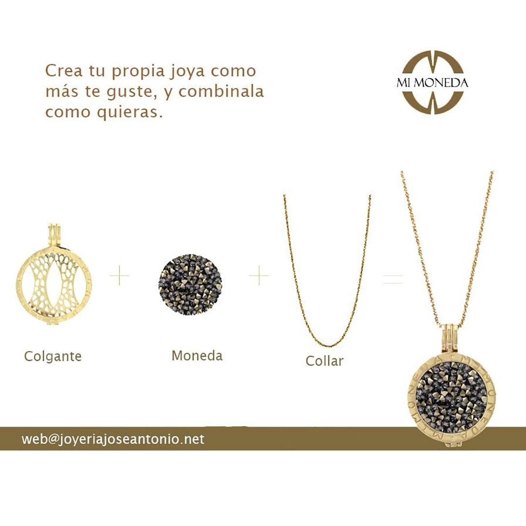 COLGANTE MI MONEDA PLATA IP ROSE PEN-LU-03-L