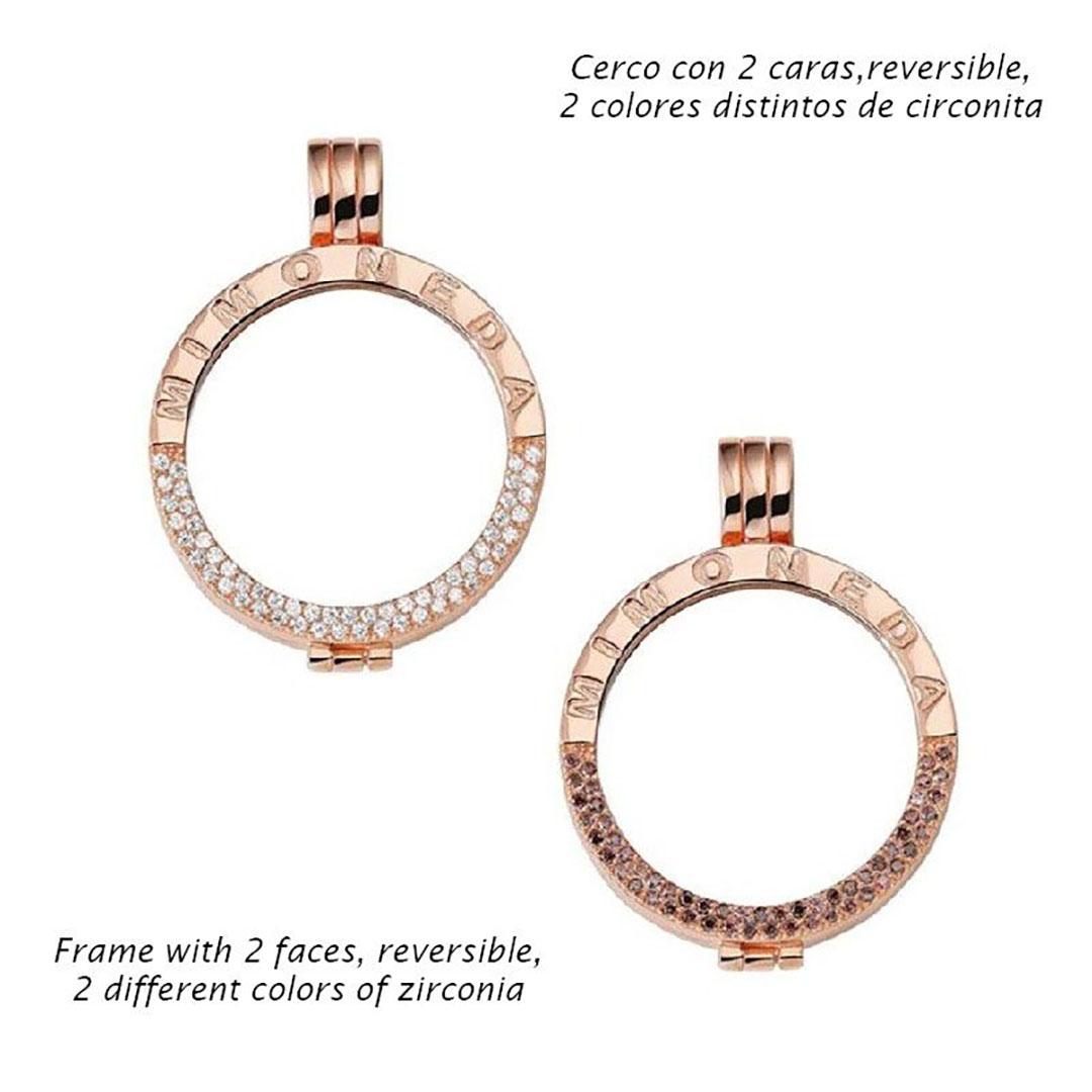 COLGANTE MI MONEDA PLATA IP ROSE  PEN-LU-03-M