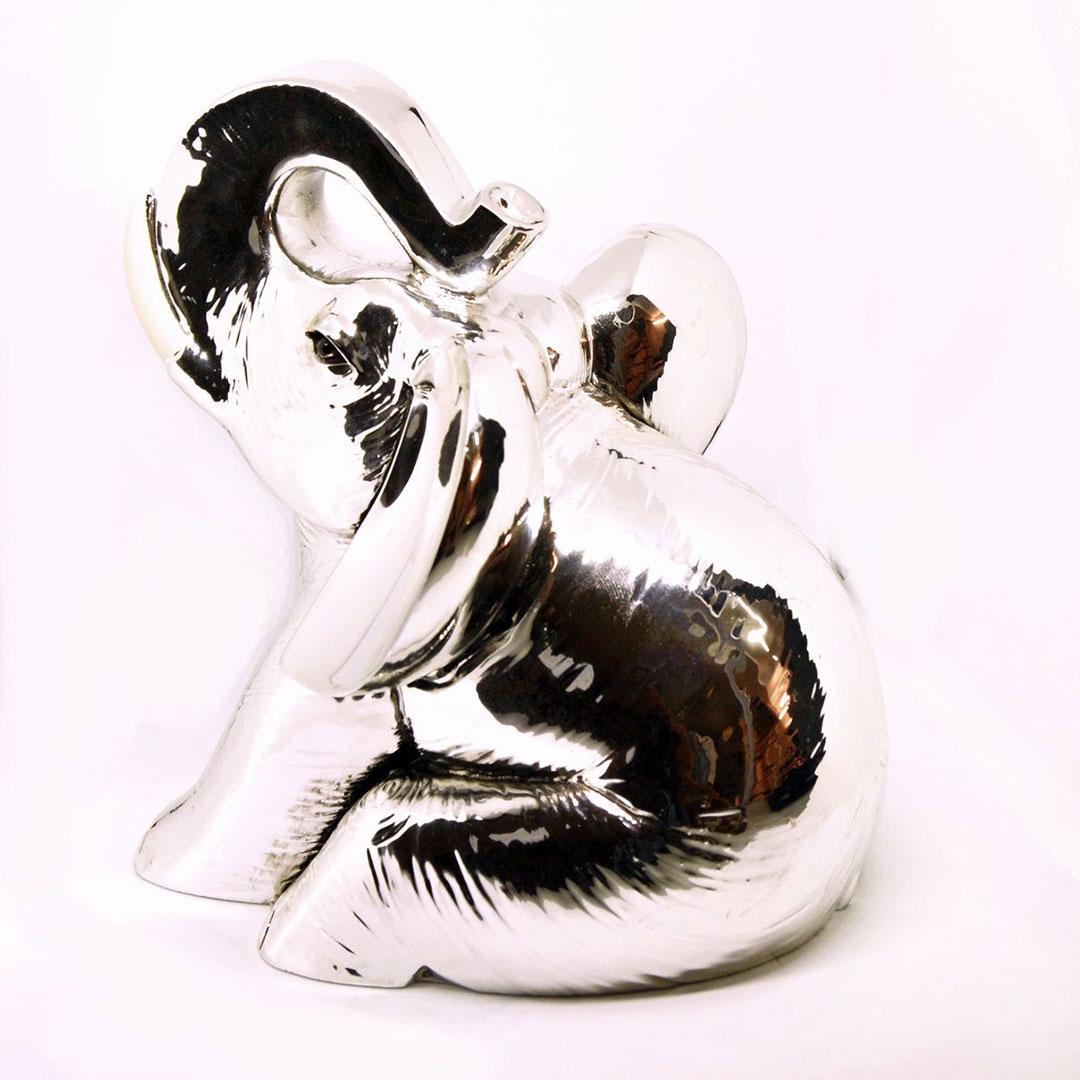 FIGURA ELEFANTE EN PLATA KK130