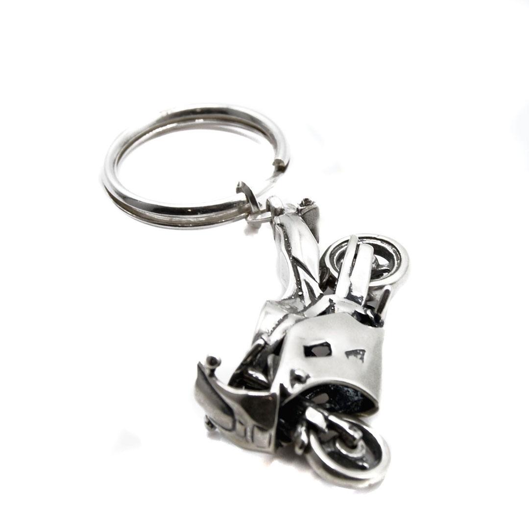 Regalo llavero plata figura moto 520-010-101