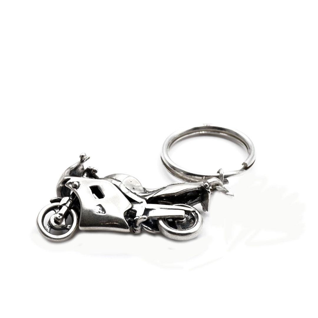 Regalo llavero plata figura moto 520-010-101