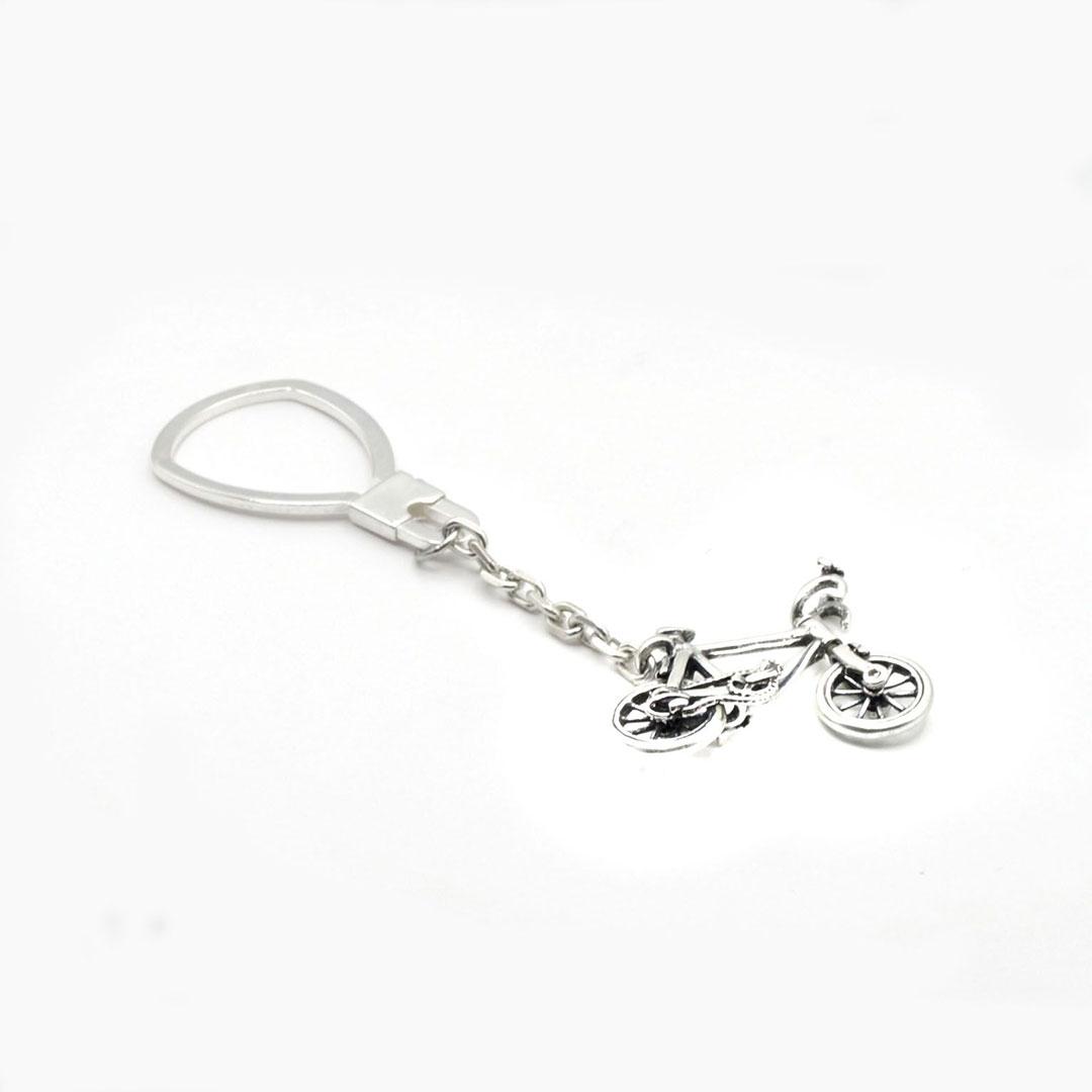 Regalo llavero plata figura bicicleta 010-102