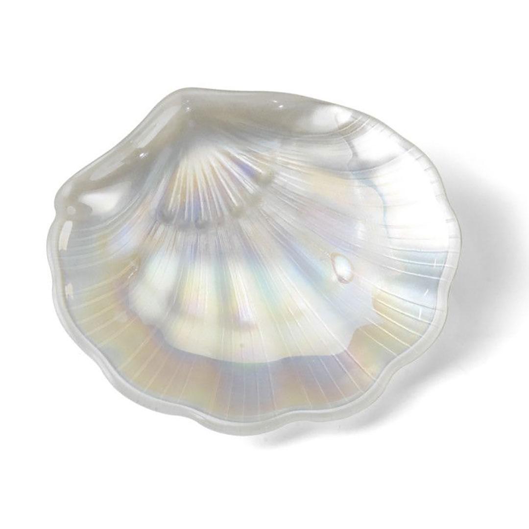 REGALO INFANTIL CONCHA BAUTISMO NÁCAR Y PLATA BILAMINADA 7/4
