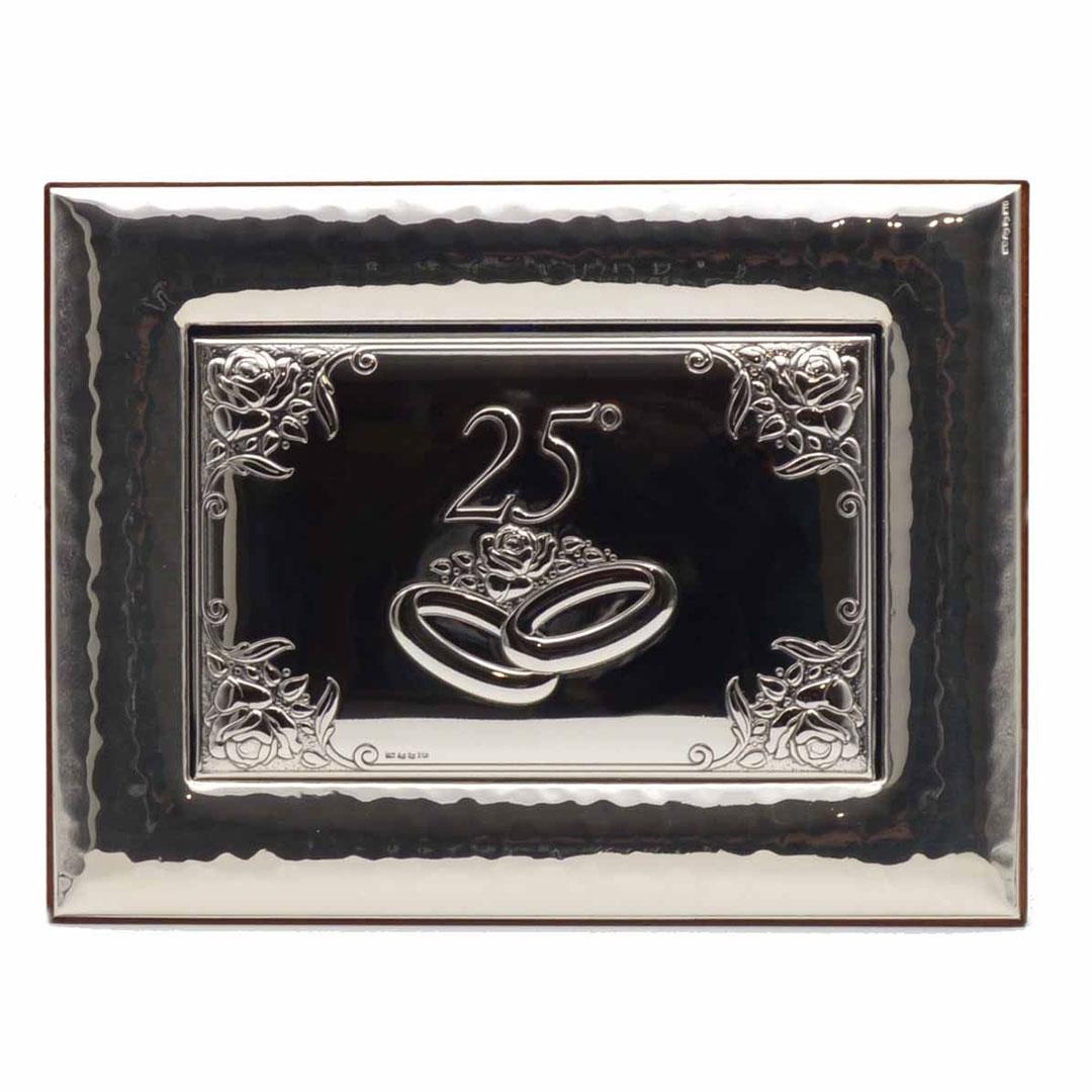 PLACA REGALO 25 ANIVERSARIO PLATA 441104