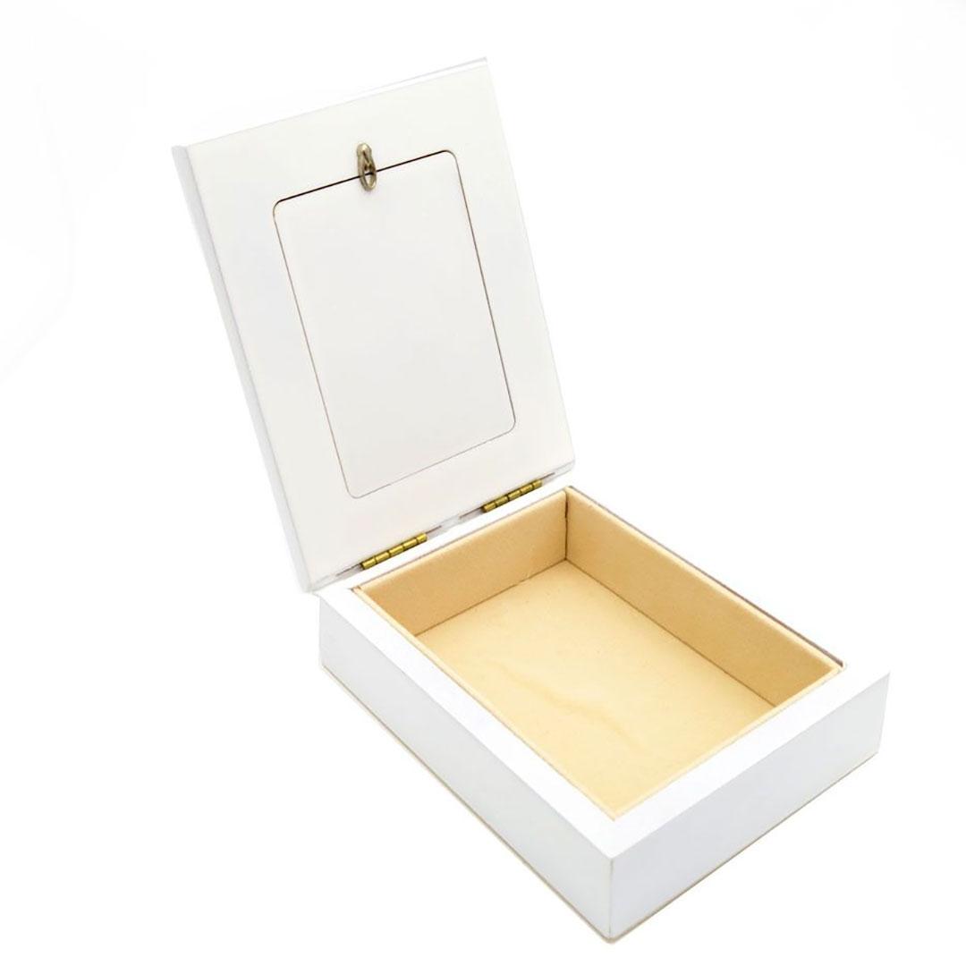 JOYERO INFANTIL COMUNIÓN C/FOTO MADERA Y PLATA 5648