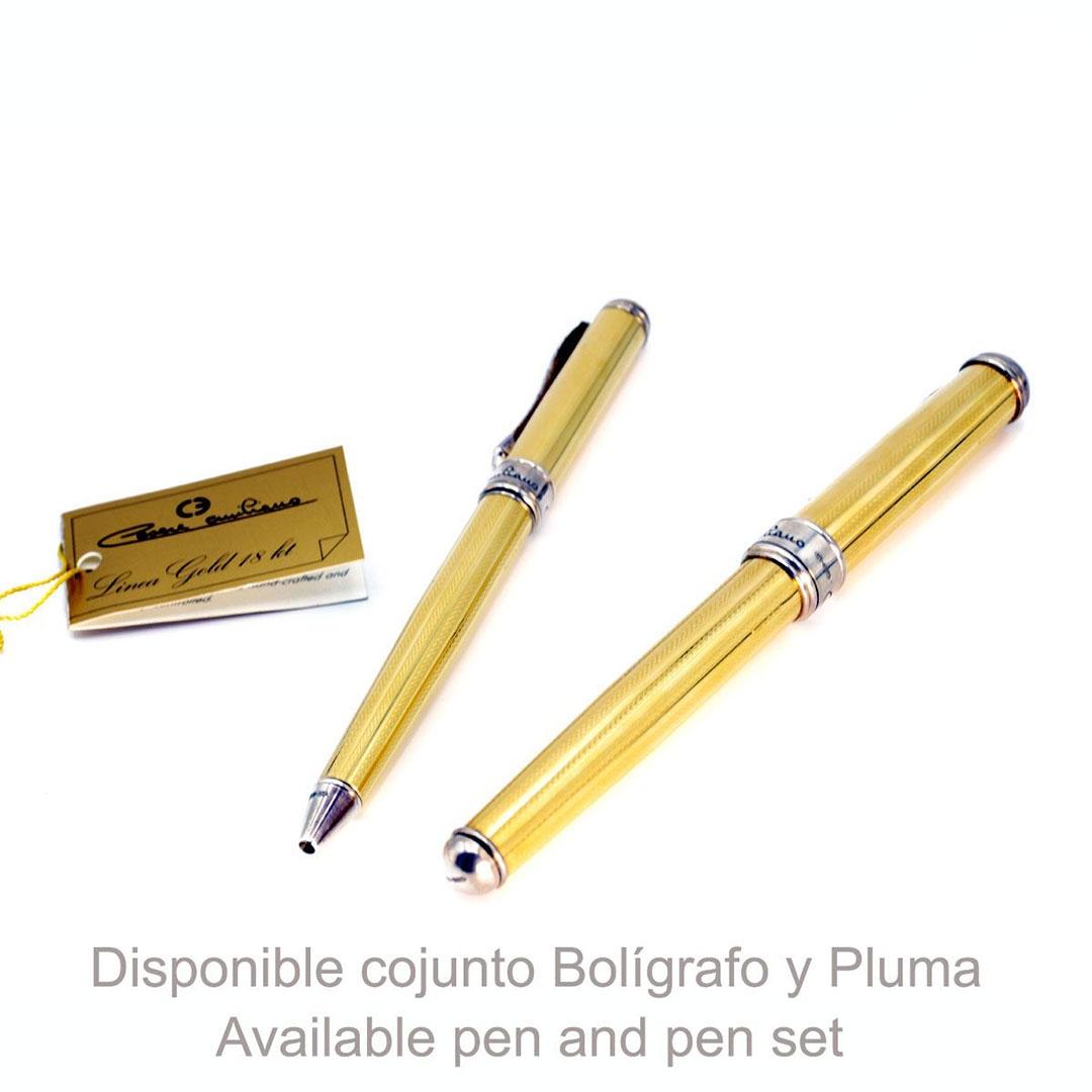 BOLÍGRAFO ORO 18 Kt Y PLATA DE LEY 925 P302