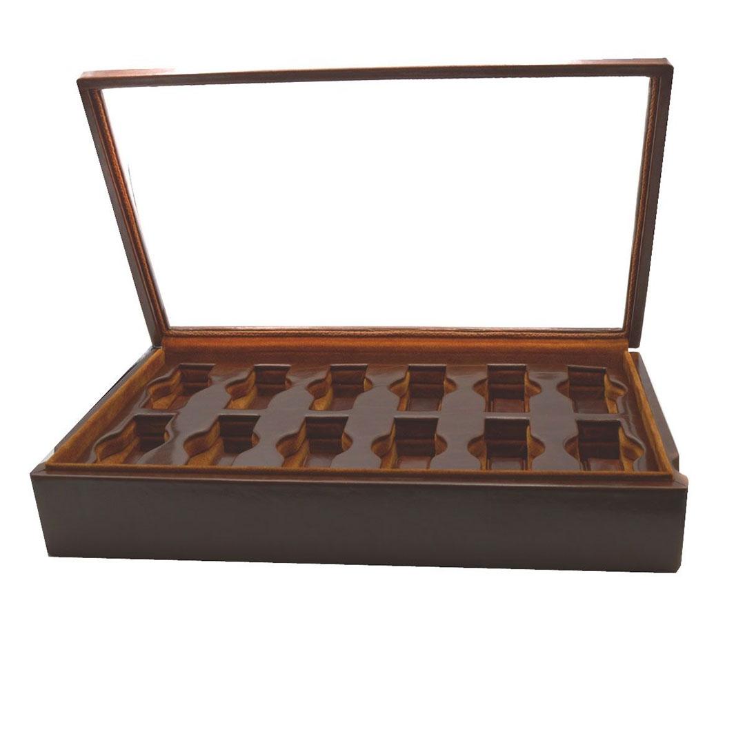 REGALO CAJA PARA 12 RELOJES EN PIEL UBRIQUE 913