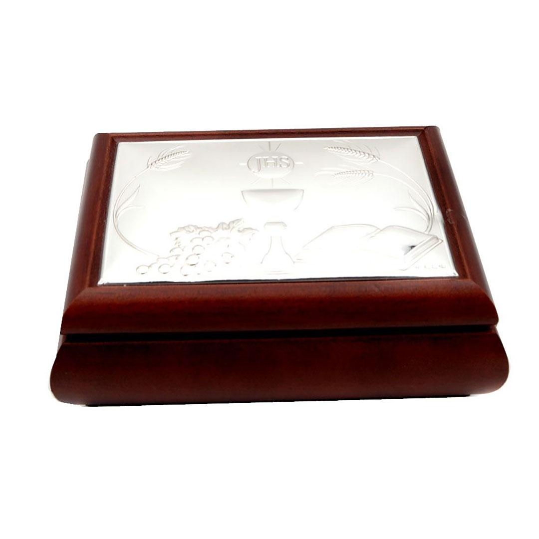 JOYERO INFANTIL MADERA Y PLATA R050352L