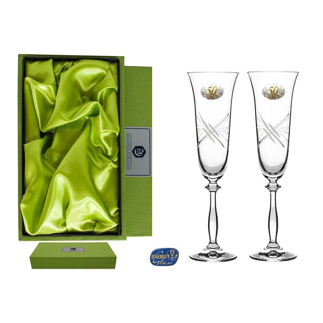 ESTUCHE REGALO 2 COPAS CHAMPAGNE 50 ANIVERSARIO REF. 078-207